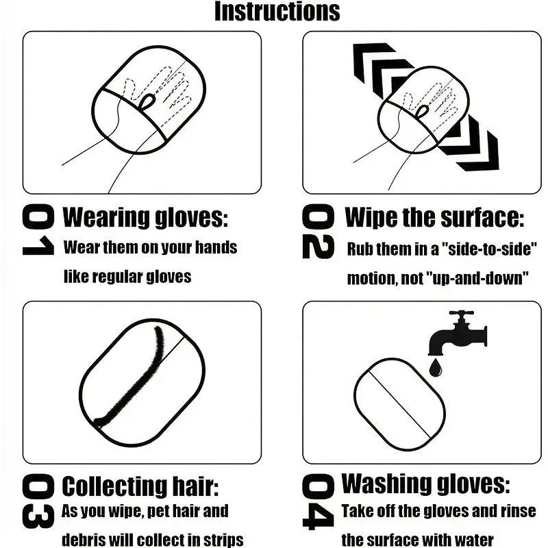 Premium Pet Hair Removal Glove- For Cats & Dogs